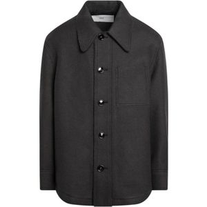 Ami Paris, Heren, Jassen, Grijs, Maat: M Wol,