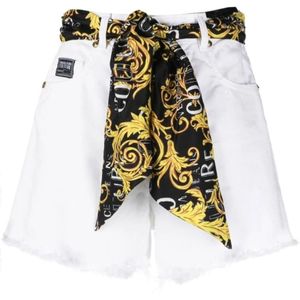 Versace Jeans Couture, Dames, Korte broeken, Wit, Maat: W30
