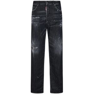 Dsquared2 Zwarte Jeans met Logodetails , Black , Dames , Maat: XS