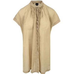 Aspesi, Dames, Blouses & Shirts, Beige, Maat: XS Katoen,