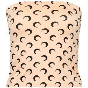 Marine Serre, Dames, Tops, Bruin, Maat: S Polyamide,