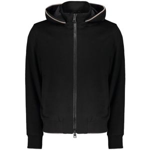 Herno, Heren, Sweatshirts & Hoodies, Zwart, Maat: L Wol,
