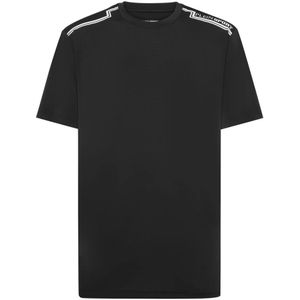 Plein Sport, Heren, Tops, Zwart, Maat: 2XL Polyamide,