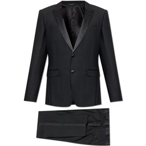 Dolce & Gabbana, Heren, Pakken, Zwart, Maat: S Zijde,