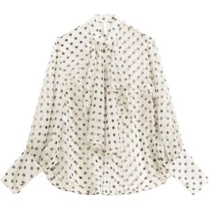 Imperial, Dames, Blouses & Shirts, Wit, Maat: XS Voile,