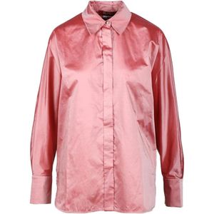 Max Mara Studio, Dames, Blouses & Shirts, Roze, Maat: 2XS Zijde,