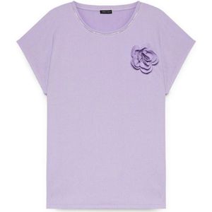 Fiorella Rubino, Dames, Tops, Paars, Maat: S Poliester,