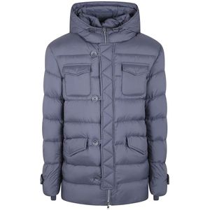Herno, Heren, Jassen, Blauw, Maat: M Nylon,
