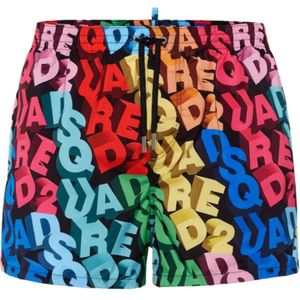 Dsquared2, Heren, Badkleding, Veelkleurig, Maat: L Poliester,
