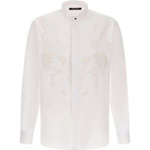 Roberto Cavalli, Heren, Overhemden, Wit, Maat: L Katoen,