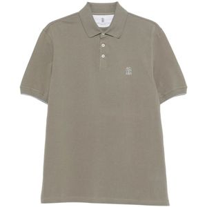 Brunello Cucinelli, Heren, Tops, Groen, Maat: 2XL Katoen,