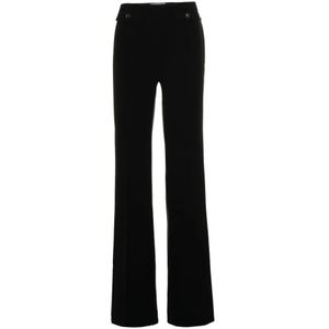Elisabetta Franchi, Dames, Broeken, Zwart, Maat: L