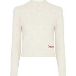Chloé, Dames, Truien, Wit, Maat: S Wol,