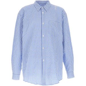 Marni, Heren, Overhemden, Blauw, Maat: M Katoen,