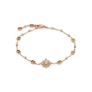 Gucci Flora armband in 18 kt roze goud en diamanten , Yellow , Dames , Maat: ONE Size