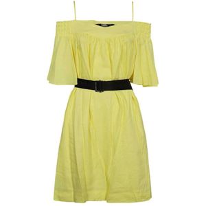 Karl Lagerfeld, Dames, Jurken, Geel, Maat: S Katoen,