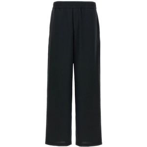 Ami Paris, Heren, Broeken, Zwart, Maat: L Wol,