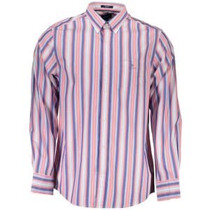 Gant, Heren, Overhemden, Roze, Maat: S Katoen,