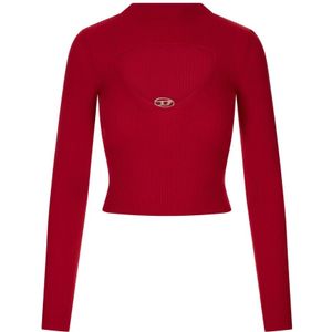 Diesel, Dames, Truien, Rood, Maat: S Wol,