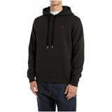 Replay - Basic Hoodie - Zwart - Katoen