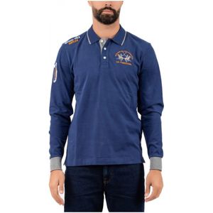 La Martina, Heren, Tops, Blauw, Maat: S Katoen,