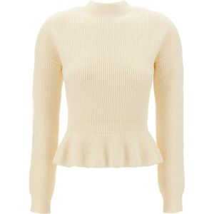 Chloé, Dames, Truien, Beige, Maat: M Wol,