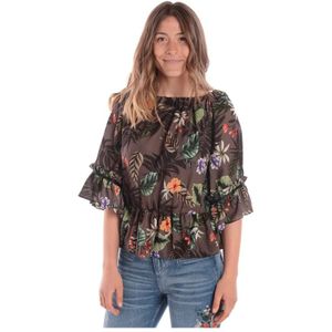 Liu Jo, Dames, Blouses & Shirts, Veelkleurig, Maat: XS Katoen,