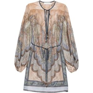 Zimmermann, Dames, Jurken, Veelkleurig, Maat: M Leer,