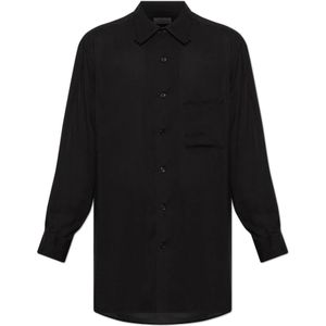 Yohji Yamamoto, Heren, Overhemden, Zwart, Maat: L
