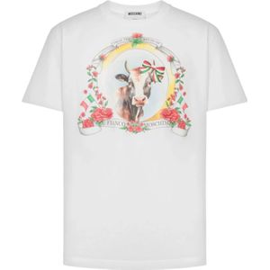 Moschino, Heren, Tops, Wit, Maat: L