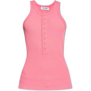The Attico, Dames, Tops, Roze, Maat: XS Leer,