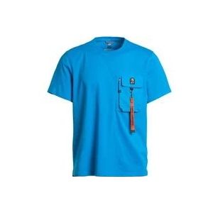 Parajumpers Mojave Blauwe Juweel T-shirt met korte mouwen , Blue , Heren , Maat: L