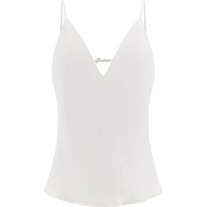 Guess, Dames, Tops, Wit, Maat: M Poliester,