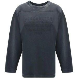 Maison Margiela, Dames, Sweatshirts & Hoodies, Zwart, Maat: L Katoen,