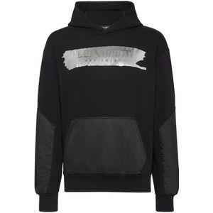 Plein Sport, Heren, Sweatshirts & Hoodies, Zwart, Maat: S Katoen,