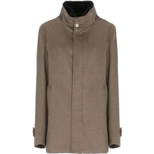 Herno, Heren, Mantels, Beige, Maat: 2XL Kasjmier,