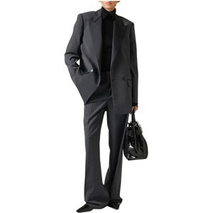 Iceberg, Dames, Broeken, Grijs, Maat: XS Wol,