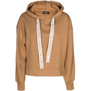 Dondup, Dames, Sweatshirts & Hoodies, Bruin, Maat: XS Katoen,