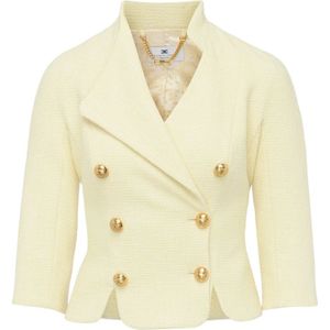 Elisabetta Franchi, Dames, Jassen, Geel, Maat: L Leer,