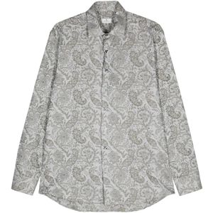 Etro, Heren, Overhemden, Grijs, Maat: XS Katoen,