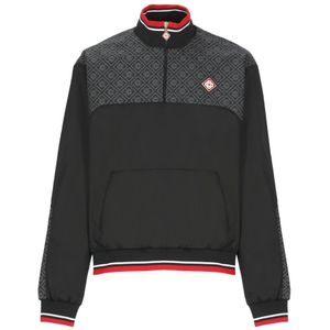 Casablanca, Heren, Sweatshirts & Hoodies, Zwart, Maat: M