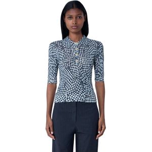 Ganni, Dames, Tops, Veelkleurig, Maat: XS Katoen,