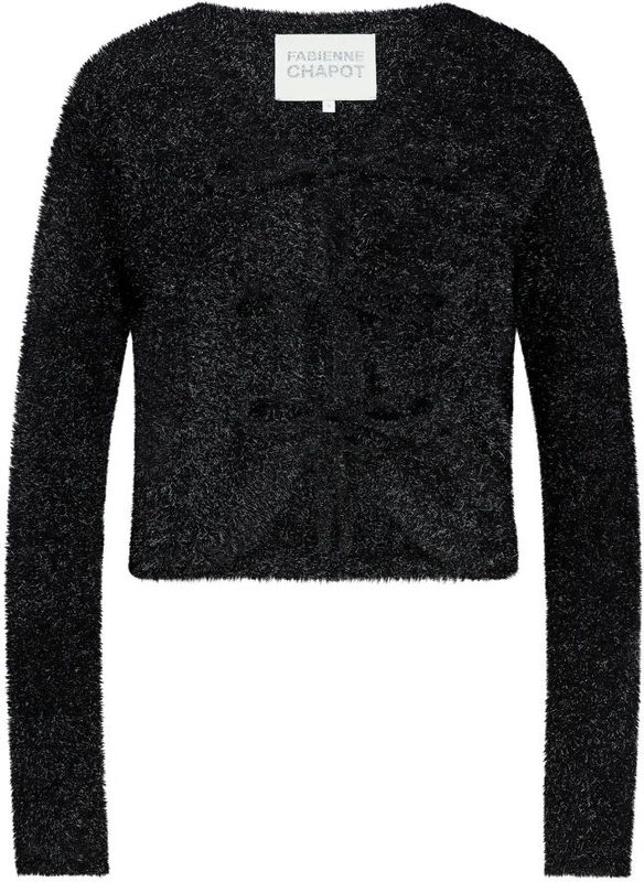 Fabienne Chapot - Kim - Cardigan - Zwart - Luxe Mix - V-hals - Lange Mouwen