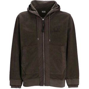 C.p. Company, Heren, Sweatshirts & Hoodies, Bruin, Maat: S Katoen,