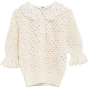 Chloé, Dames, Truien, Wit, Maat: S