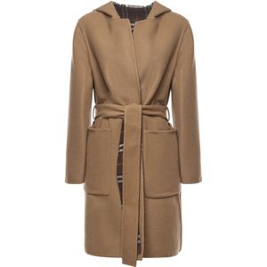 Burberry, Dames, Mantels, Bruin, Maat: XS Wol,