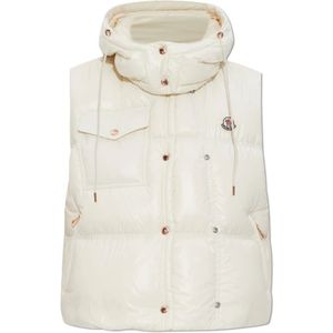 Moncler, Dames, Jassen, Beige, Maat: S Synthetisch,