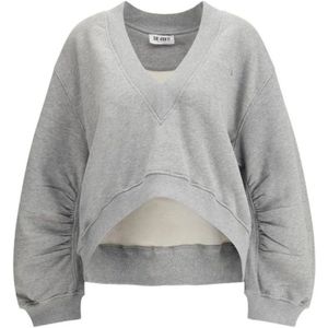 The Attico, Dames, Sweatshirts & Hoodies, Grijs, Maat: M Fleece,