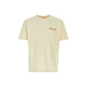Balmain Zandkleurig Katoenen T-shirt , Beige , Heren , Maat: 2XL