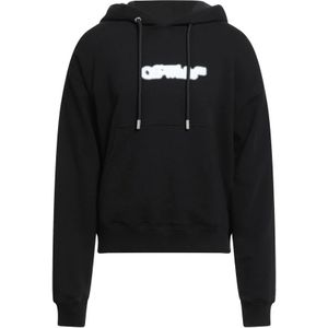 Off White, Heren, Sweatshirts & Hoodies, Zwart, Maat: XS Katoen,